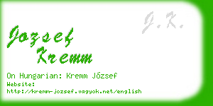 jozsef kremm business card